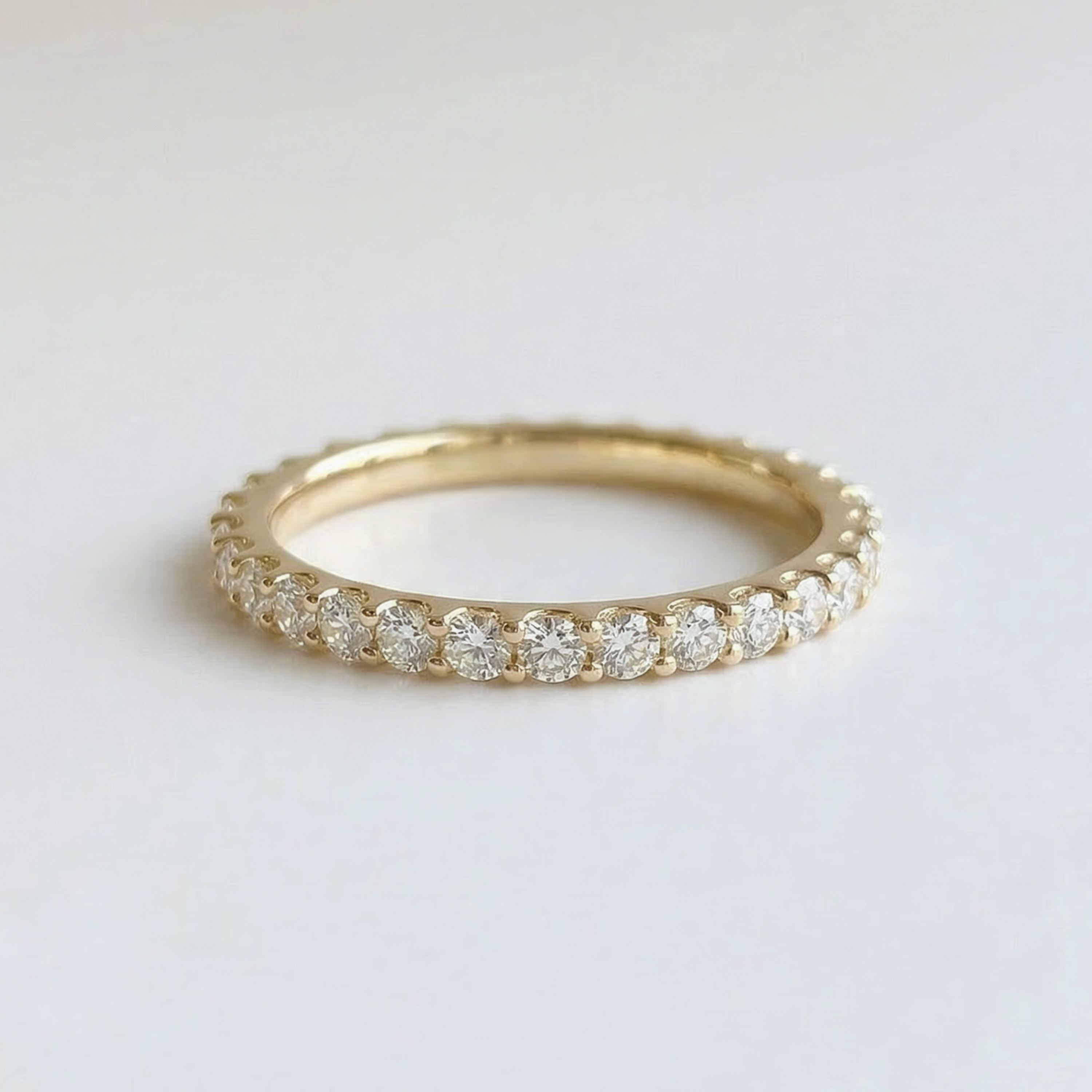 The Classic Prong Set Eternity Band | Lab-Grown Diamond | 14K Gold