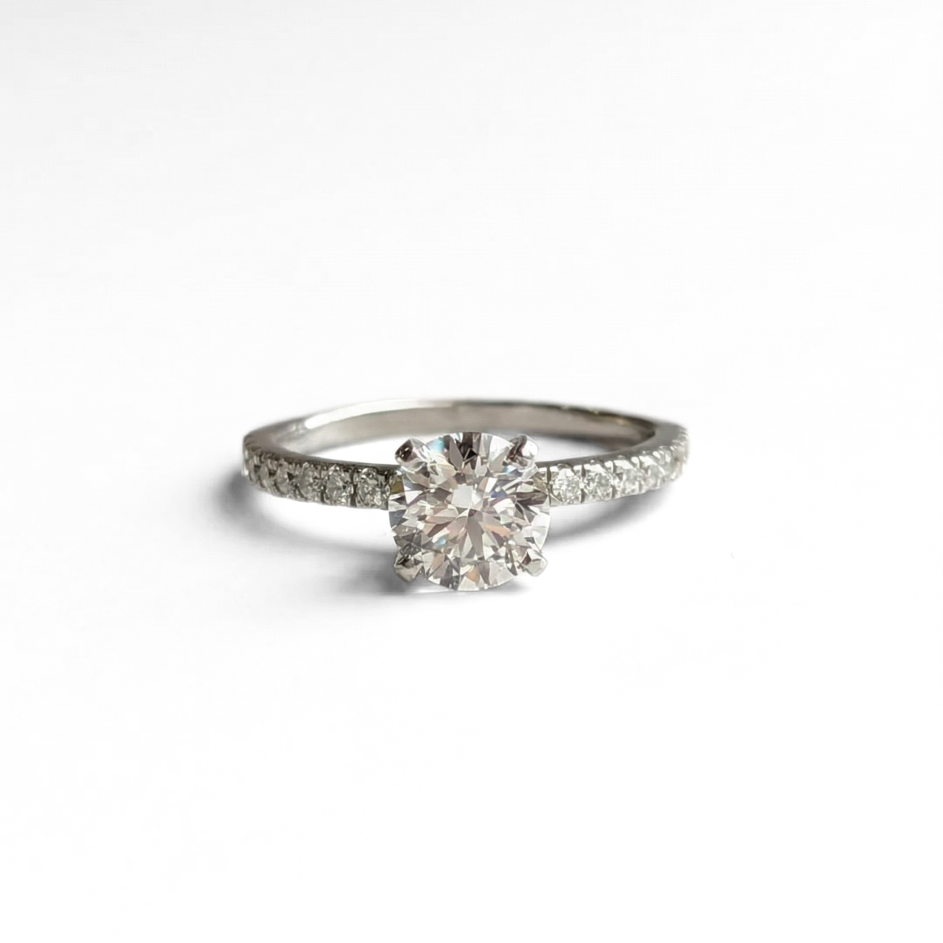 Lab-Grown Diamond Engagement Ring | 1.04 CT | 14K White Gold | D Color, VVS2 Clarity | IGI Certified