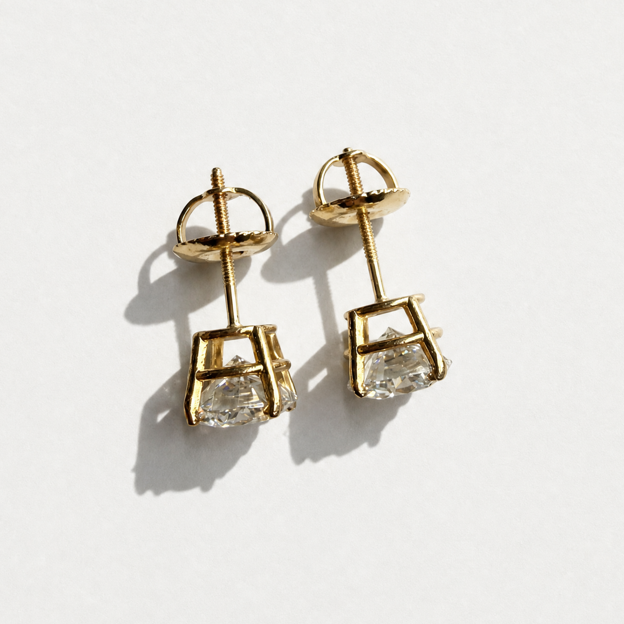 2.04 CTW Lab-Grown Diamond Studs | 14K Yellow Gold | IGI Certified