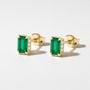 The Hidden Halo Stud | Lab-Grown Emerald and Diamond