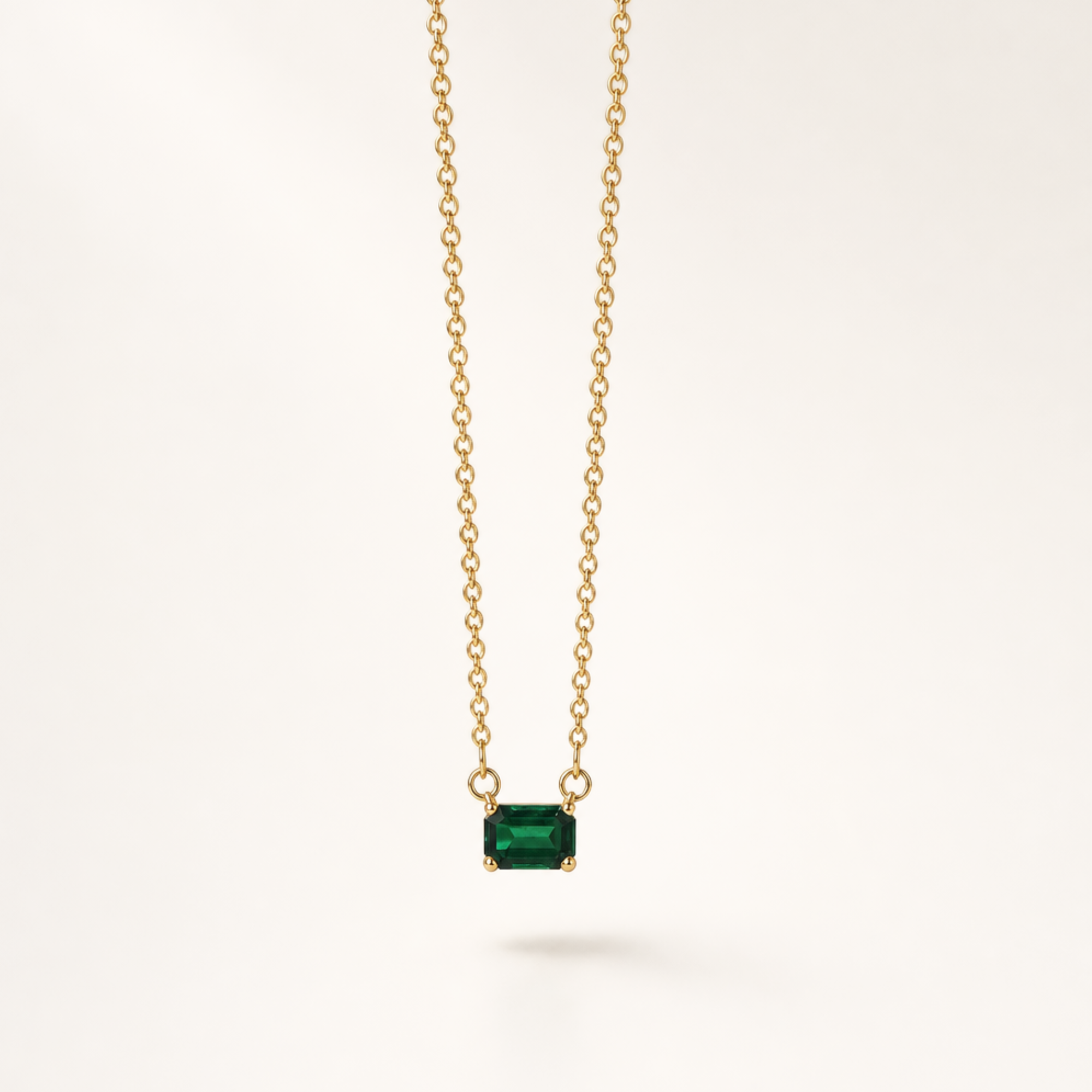 The Sol Necklace | Emerald Cut | Lab-Grown Emerald