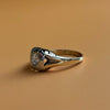 Art Deco Split-Shank Two-Tone Diamond Ring .25 ct