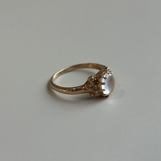 North to South Moonstone Ring