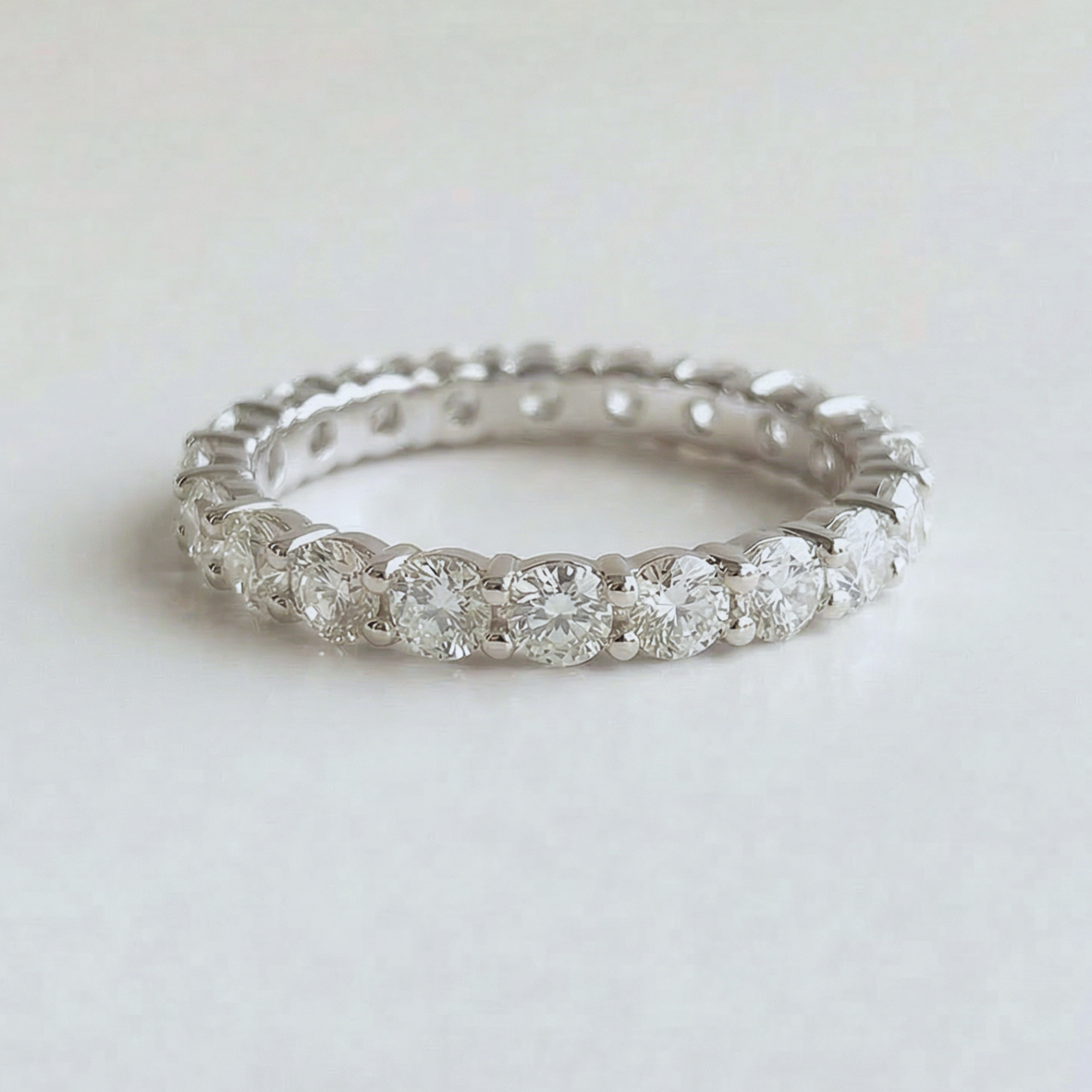 The Classic Prong Set Eternity Band | Lab-Grown Diamond | 14K Gold