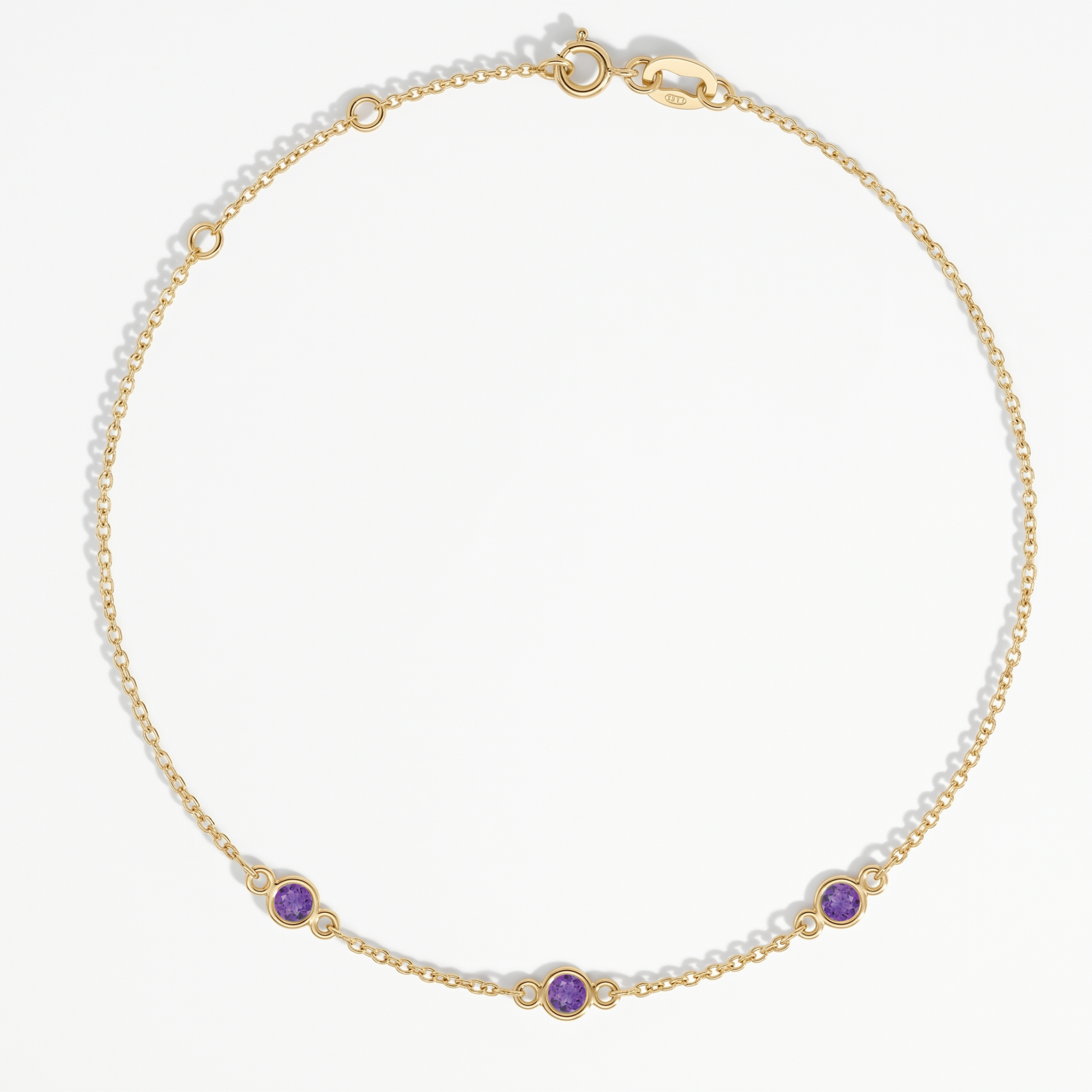 The Three Station Bracelet | Cable Chain