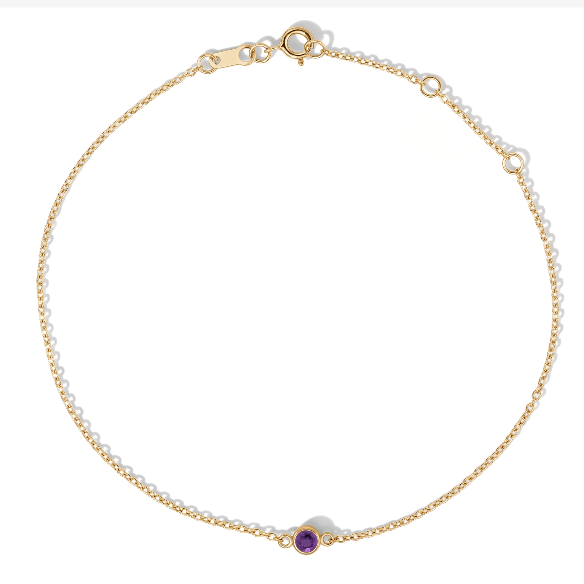 The Sol Bracelet | Natural Amethyst | Cable Chain