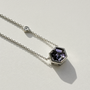 Hexagon Alexandrite Necklace | Sterling Silver