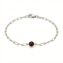 The Paperclip Bezel Bracelet | Garnet