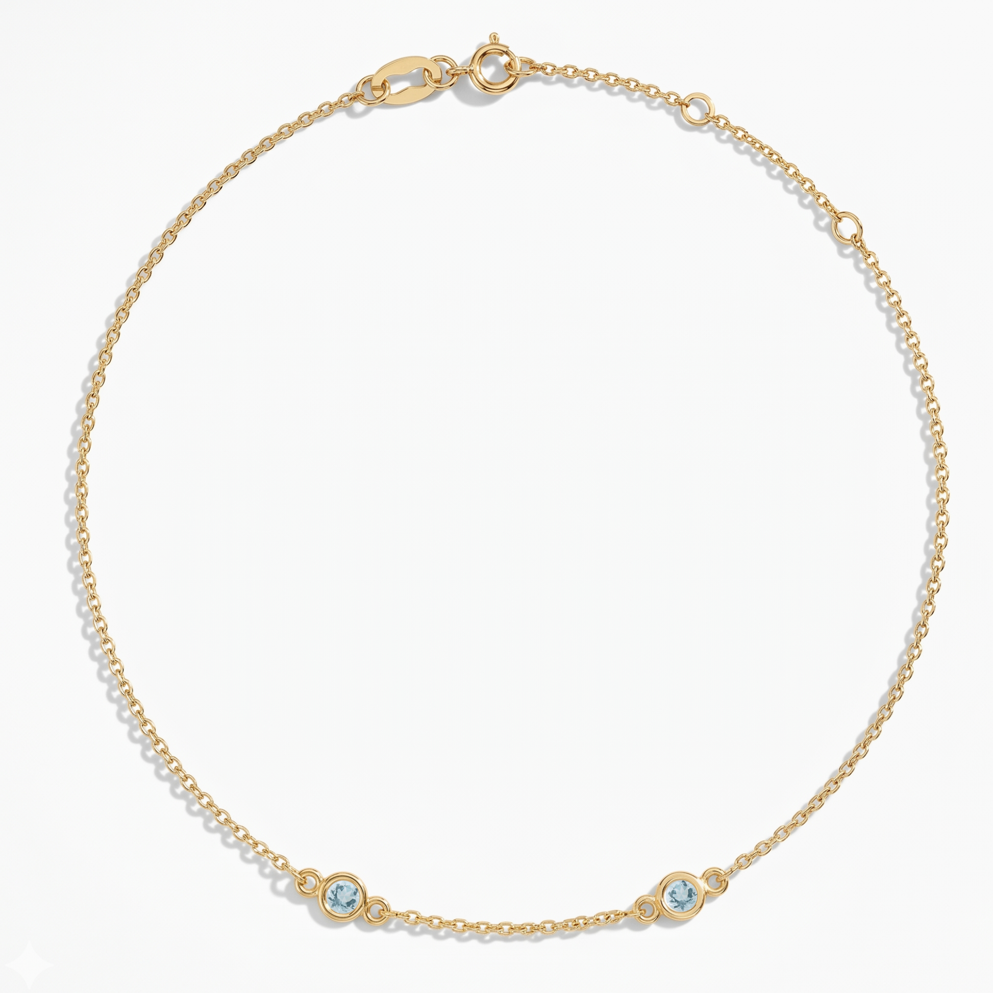The Two Station Bracelet | Cable Chain