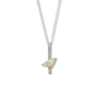 The Tilt Opal and Diamond Bar Necklace | 14K Two-Tone Gold