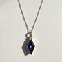 The Kite Cut Gemstone Necklace | Blue Sapphire | Sterling Silver
