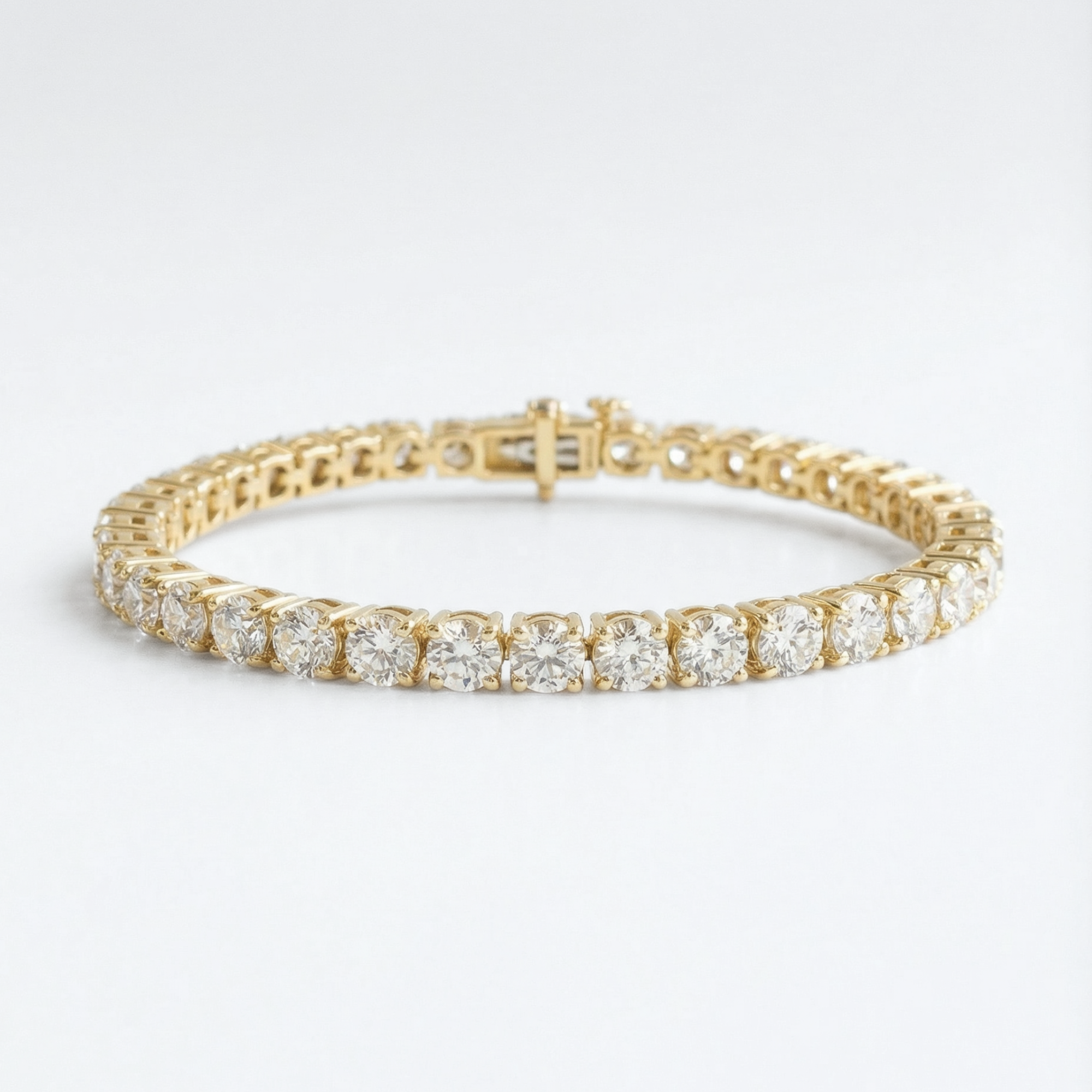 The Tennis Bracelet | 14 CTW | Round Brilliant Lab-Grown Diamond | 14K Gold