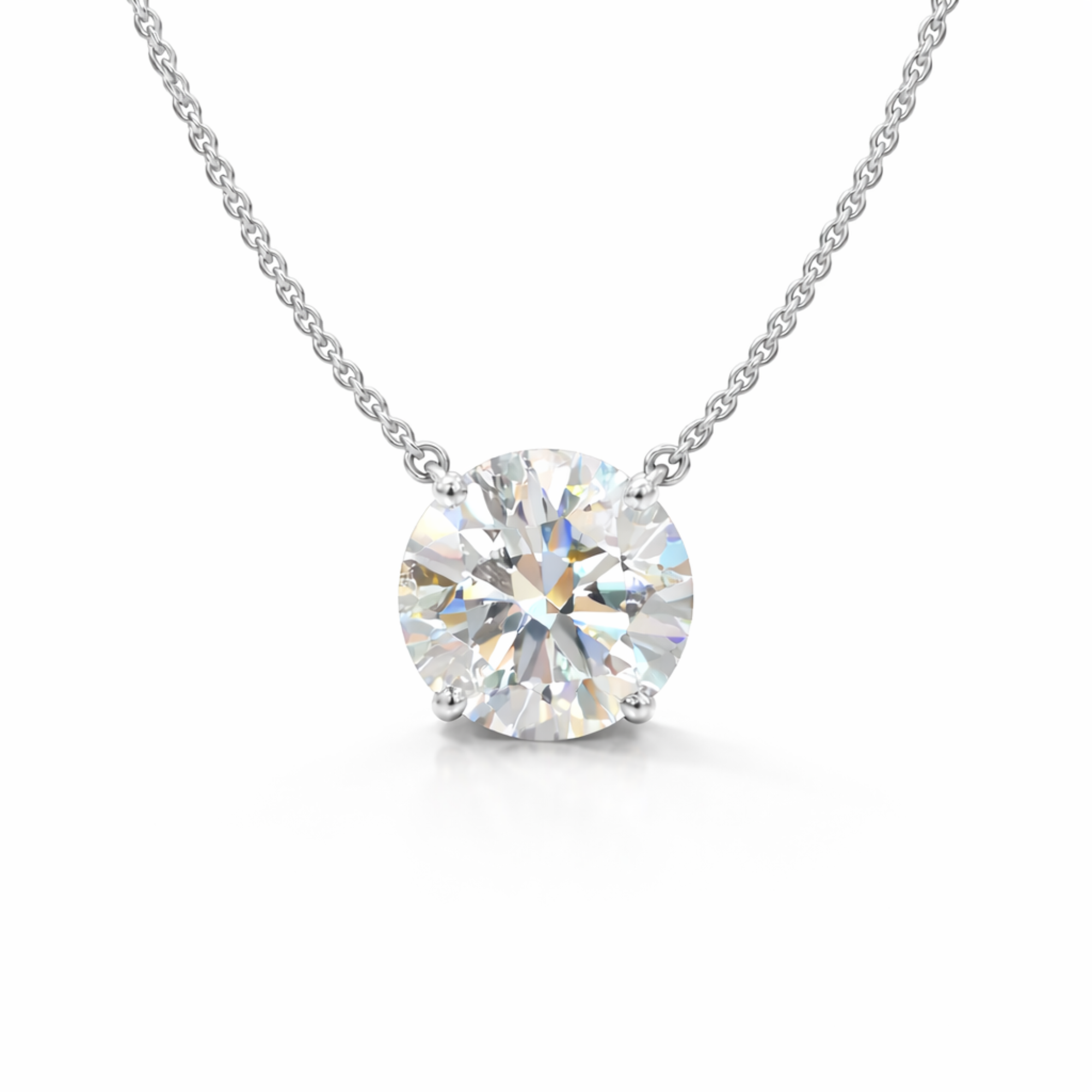 The Certified Sol Necklace | 3 CT | Lab-Grown Diamond