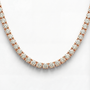 16.10 CTW Lab-Grown Diamond Tennis Necklace | 18" | 14K Gold