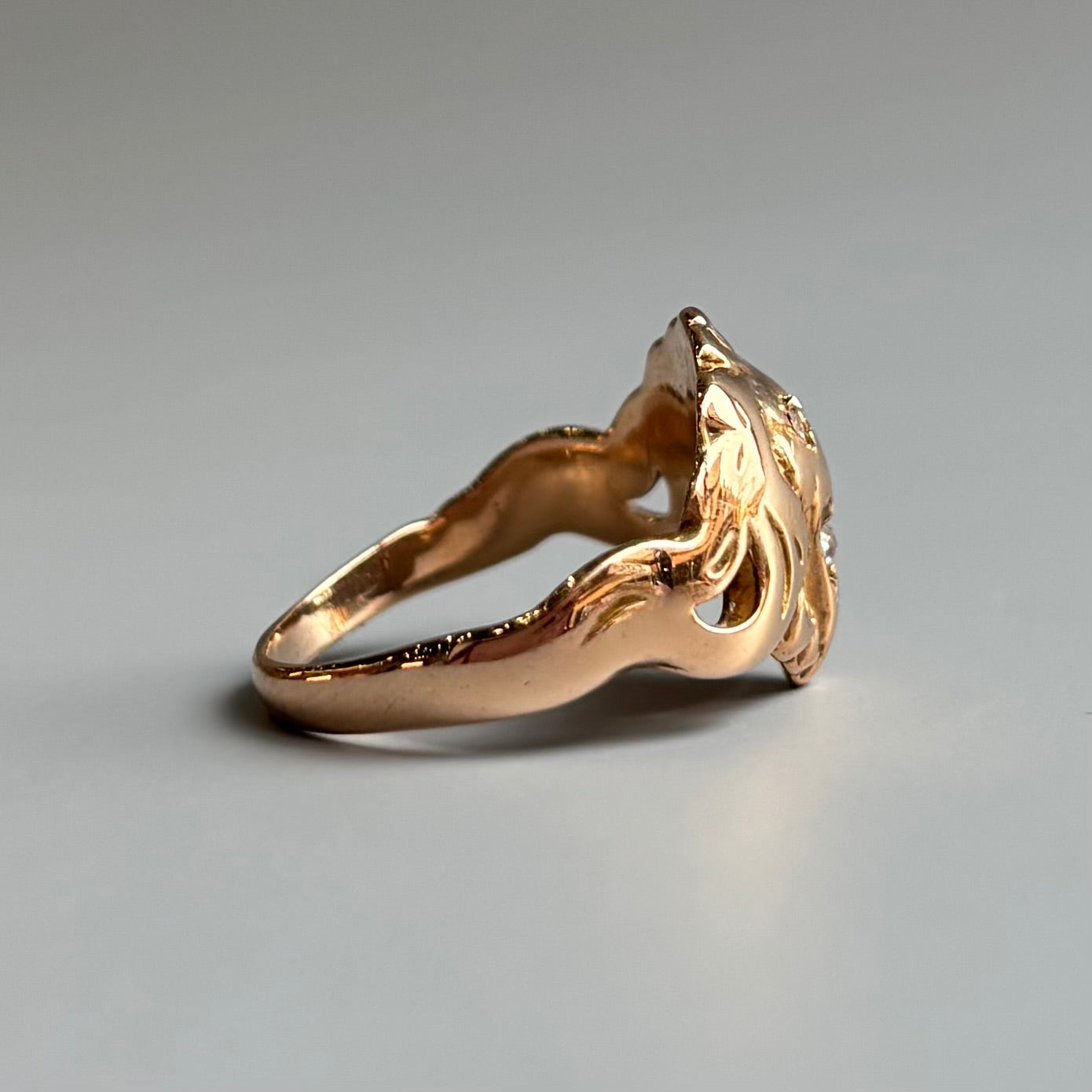 The Lion Ring | 14K Yellow Gold | Vintage