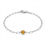 The Paperclip Bezel Bracelet | Citrine