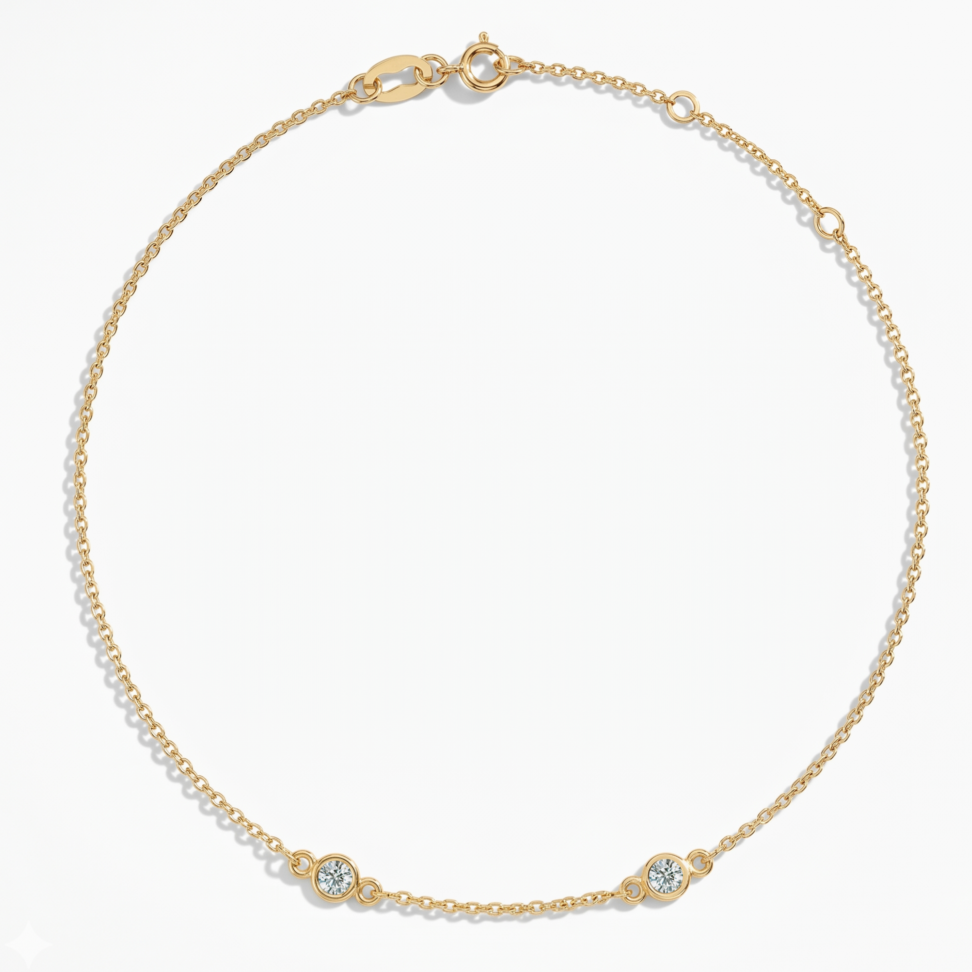 The Two Station Bracelet | Cable Chain