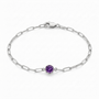 The Paperclip Bezel Bracelet | Amethyst