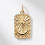 The Tarot Tag Pendant | Crescent Moon | 14K Yellow Gold
