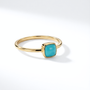 Bezel Set Turquoise Ring | 14K Yellow Gold