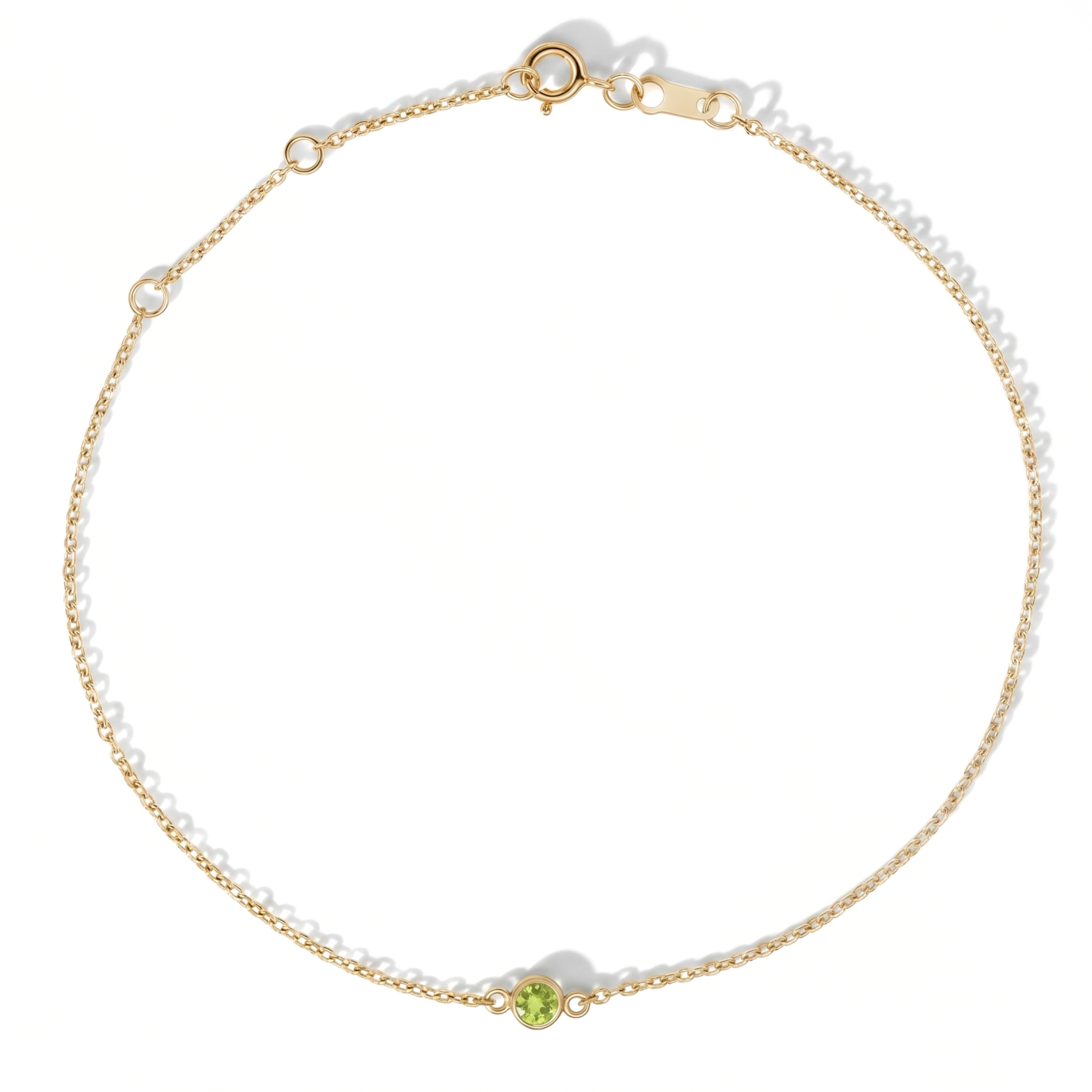The Sol Bracelet | Natural Peridot | Cable Chain