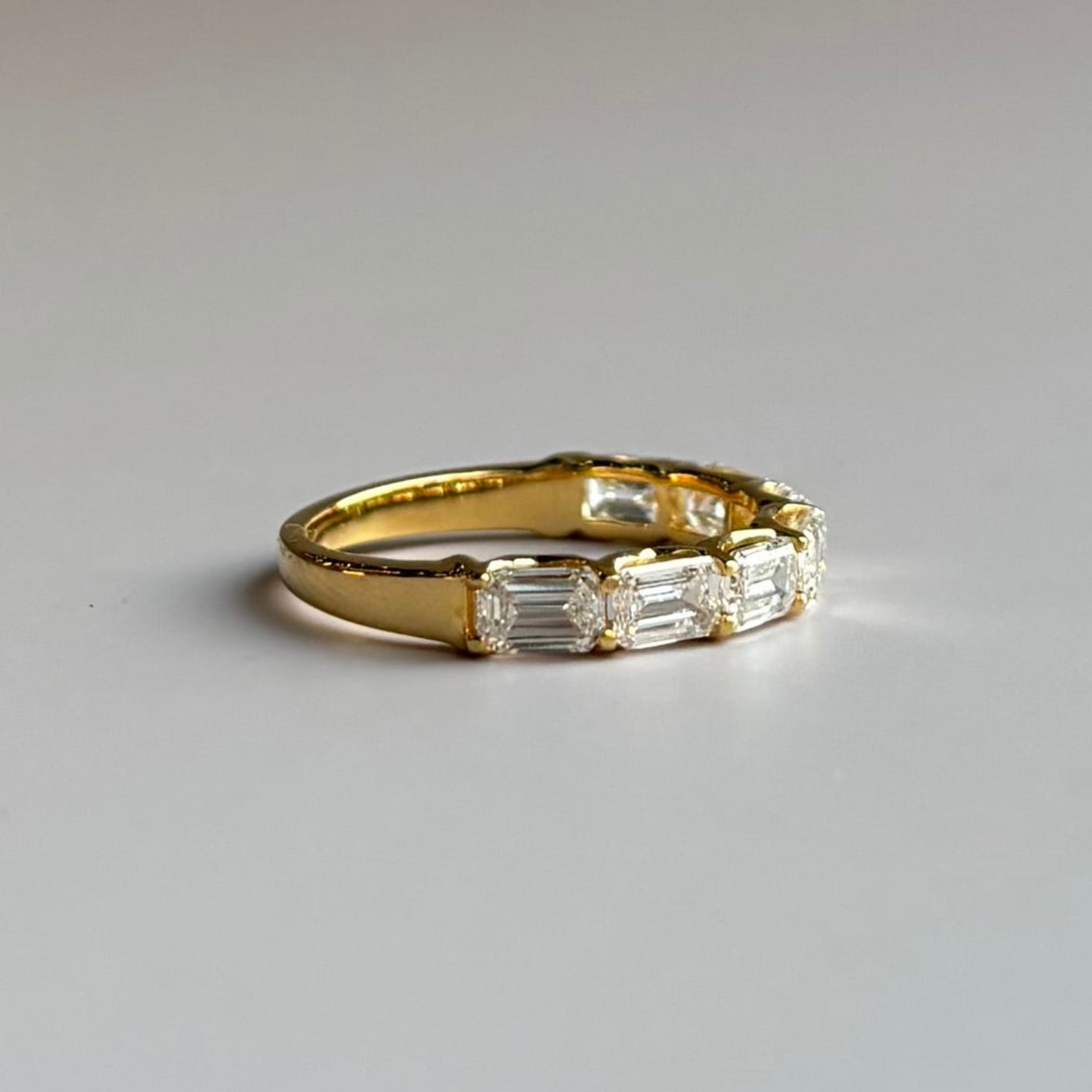 Lab-Grown Diamond East-West Baguette Band | 2.00 CTW | 14K Yellow Gold | D Color, VVS Clarity