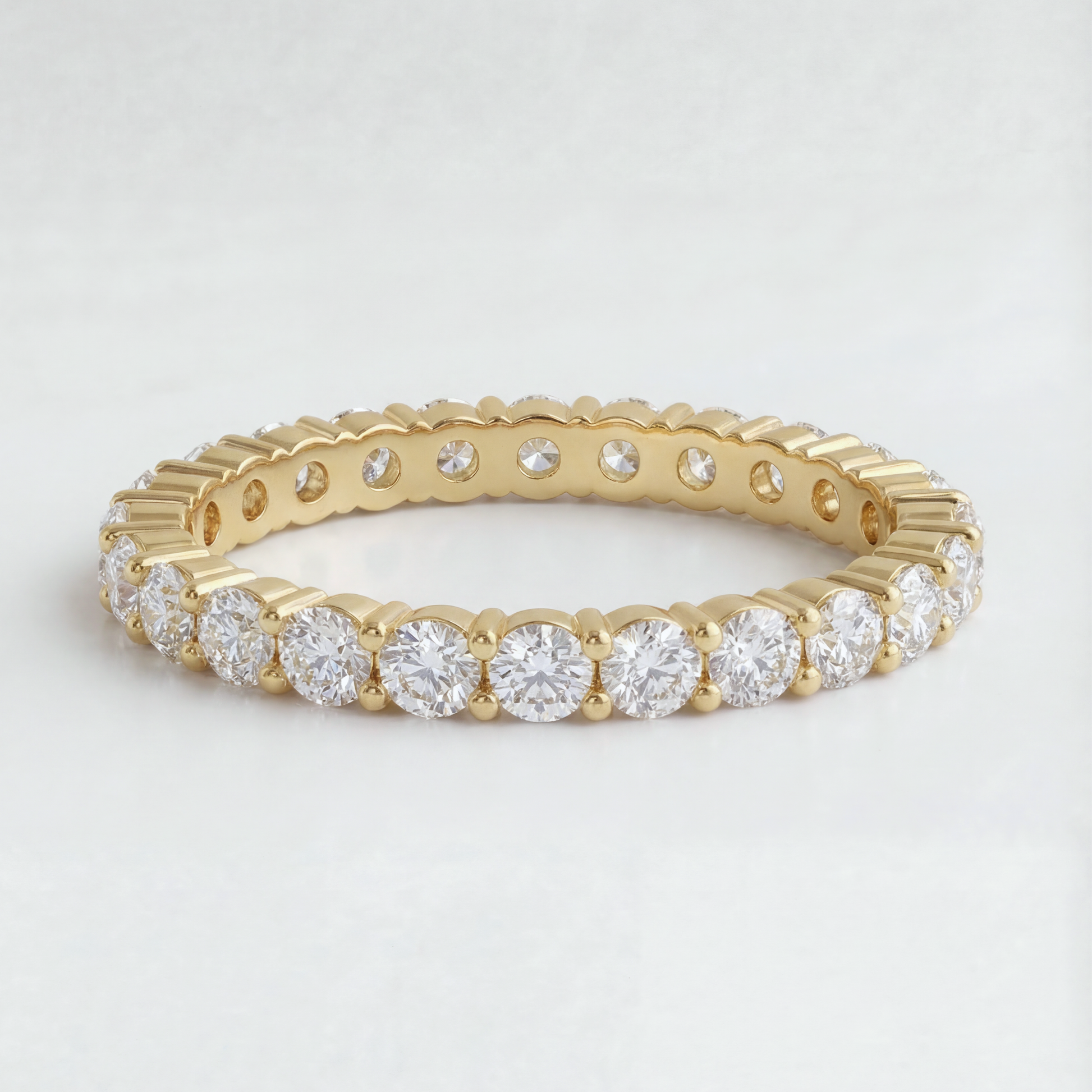 The Classic Prong Set Eternity Band | Lab-Grown Diamond | 14K Gold