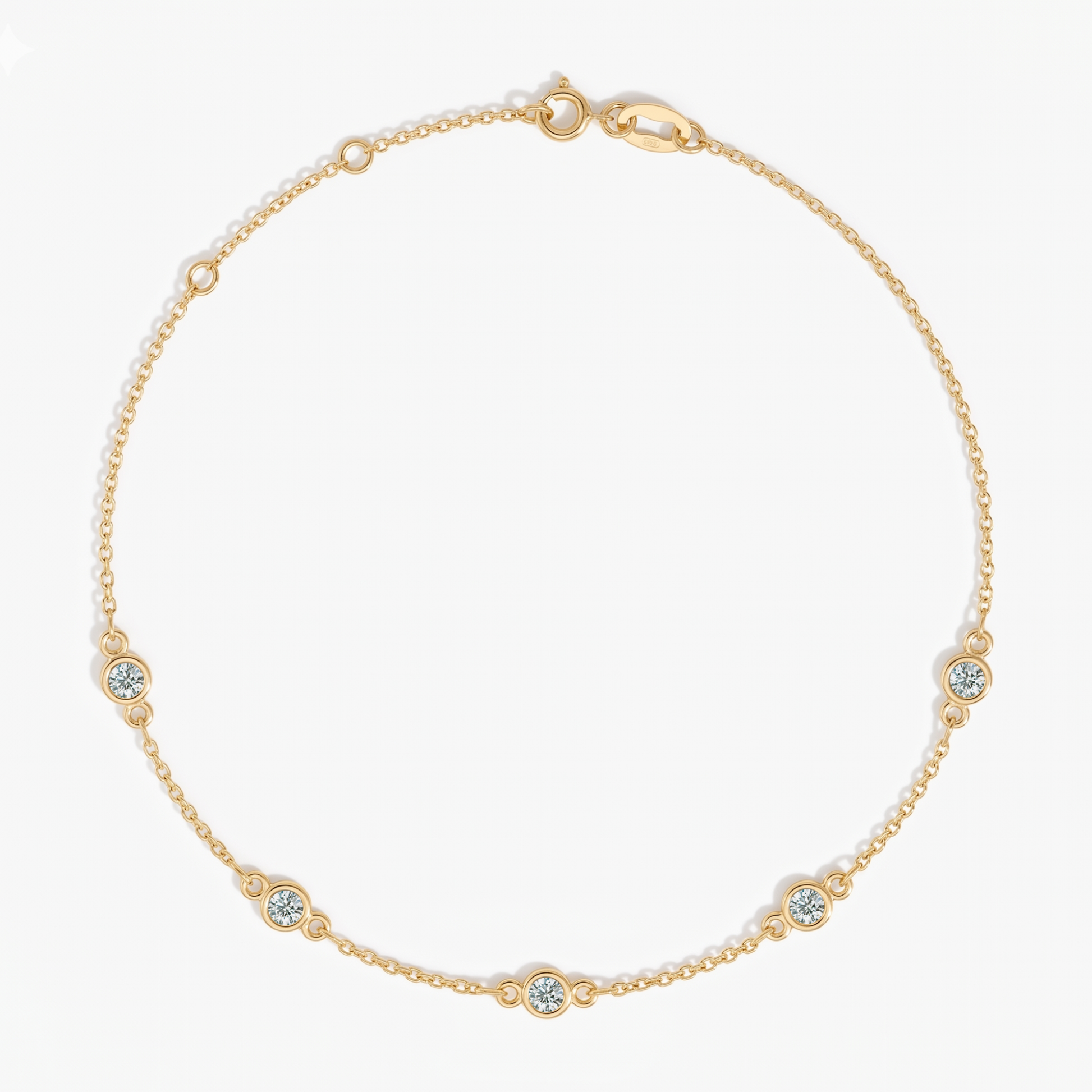 The Five Station Necklace | Cable Chain
