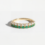 The Green and White Band | Lab-Grown Emerald and Diamond