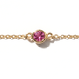 The Sol Bracelet | Natural Pink Tourmaline | Cable Chain