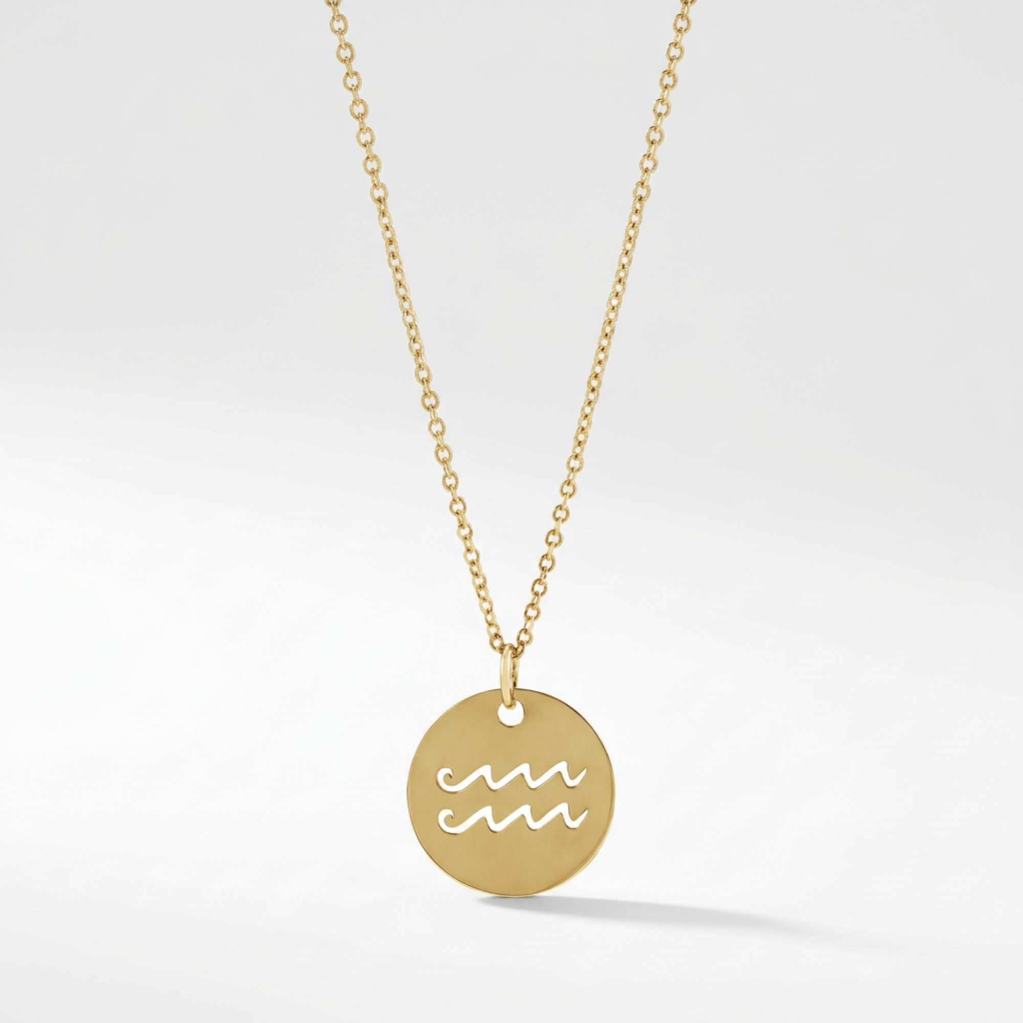 The Zodiac Necklace | Aquarius | 14K Gold