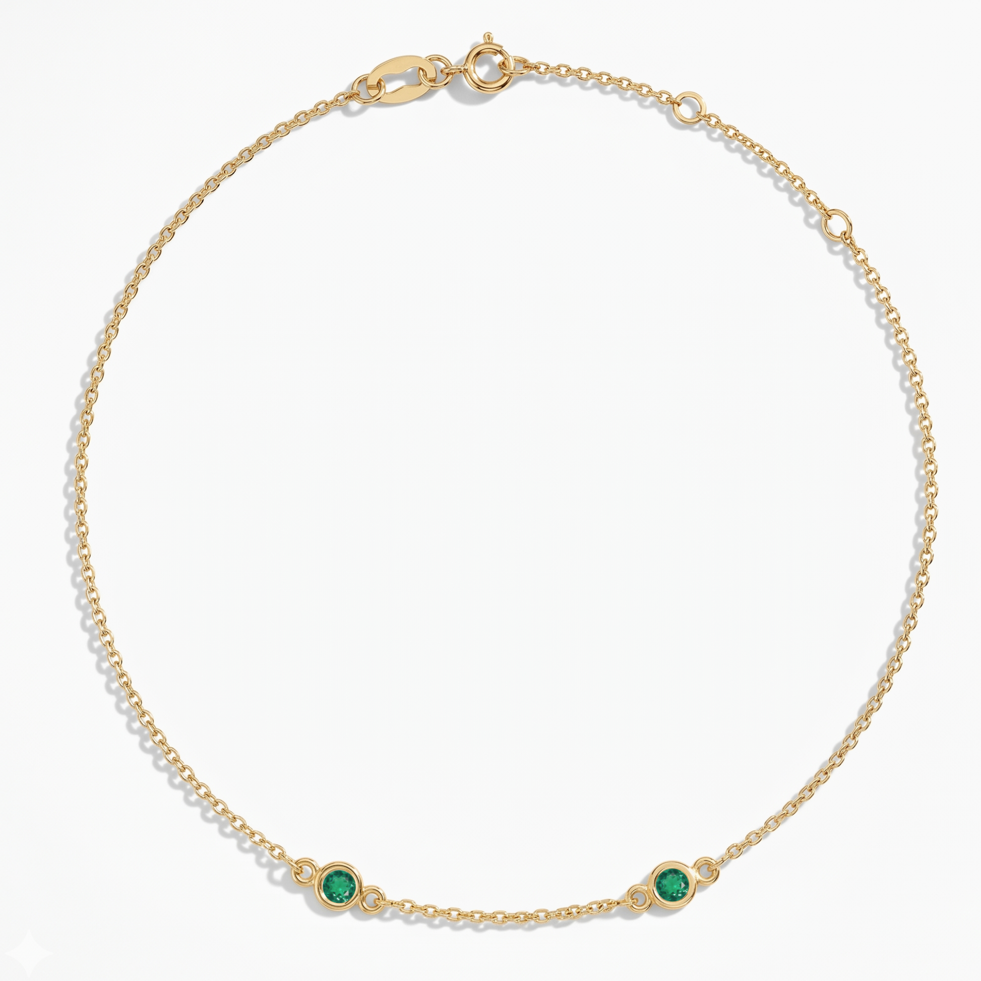 The Two Station Bracelet | Cable Chain