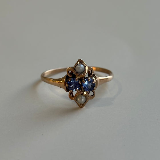 1910 Blue Sapphire Ring