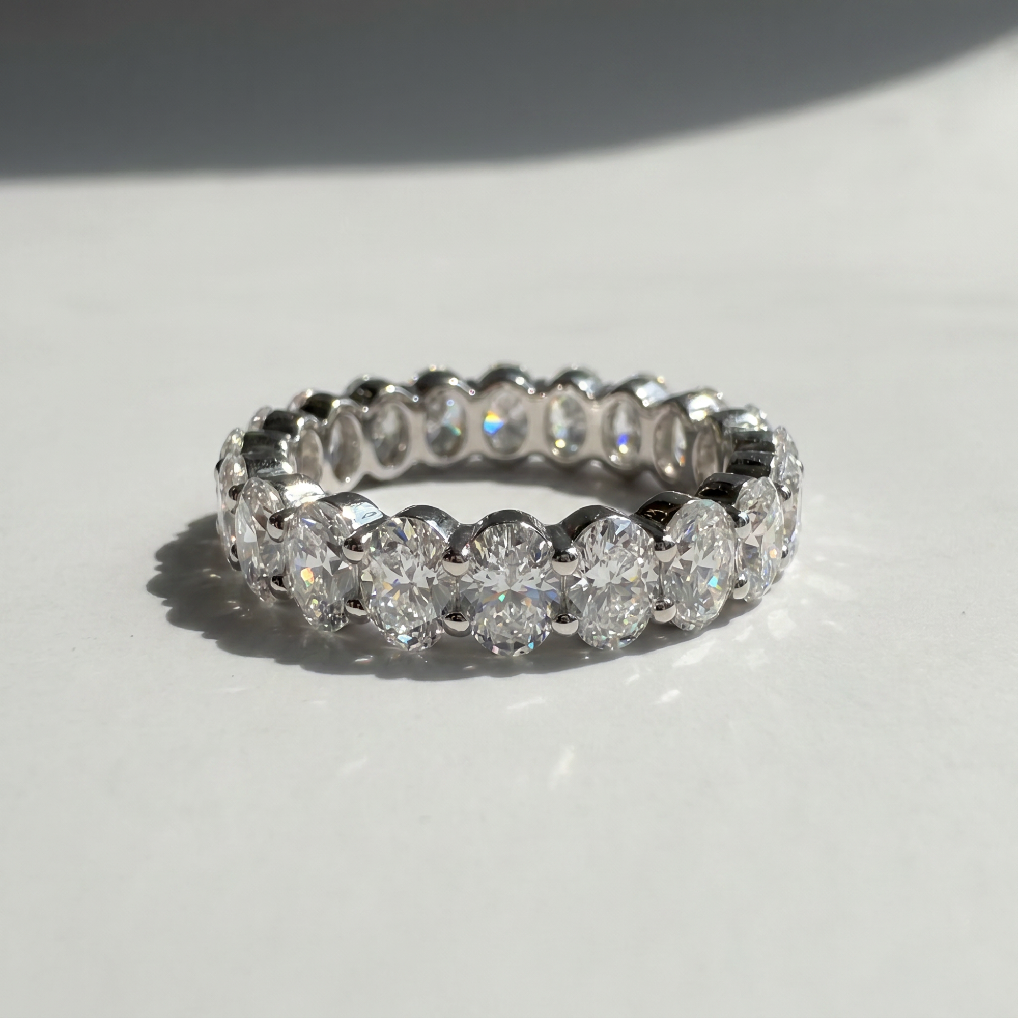 2.19 CTW Oval Eternity Band | 14K White Gold