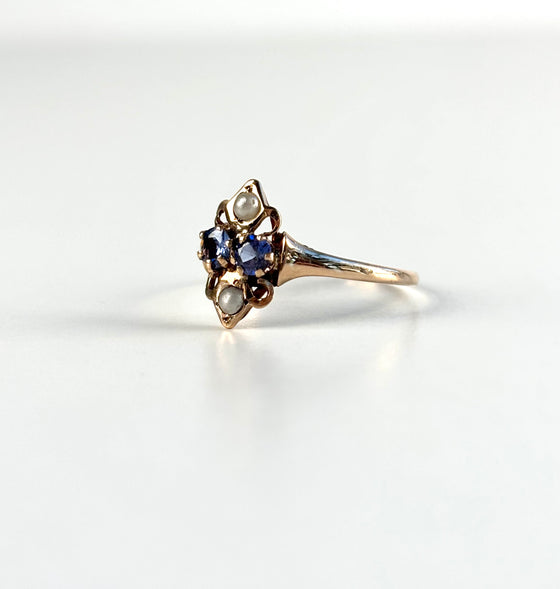 1910 Blue Sapphire Ring