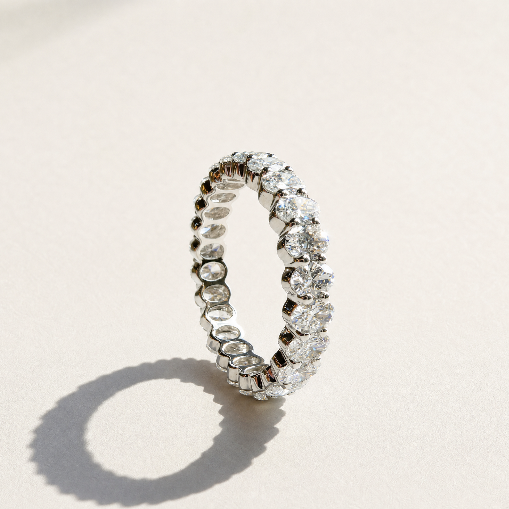 2.19 CTW Oval Eternity Band | 14K White Gold
