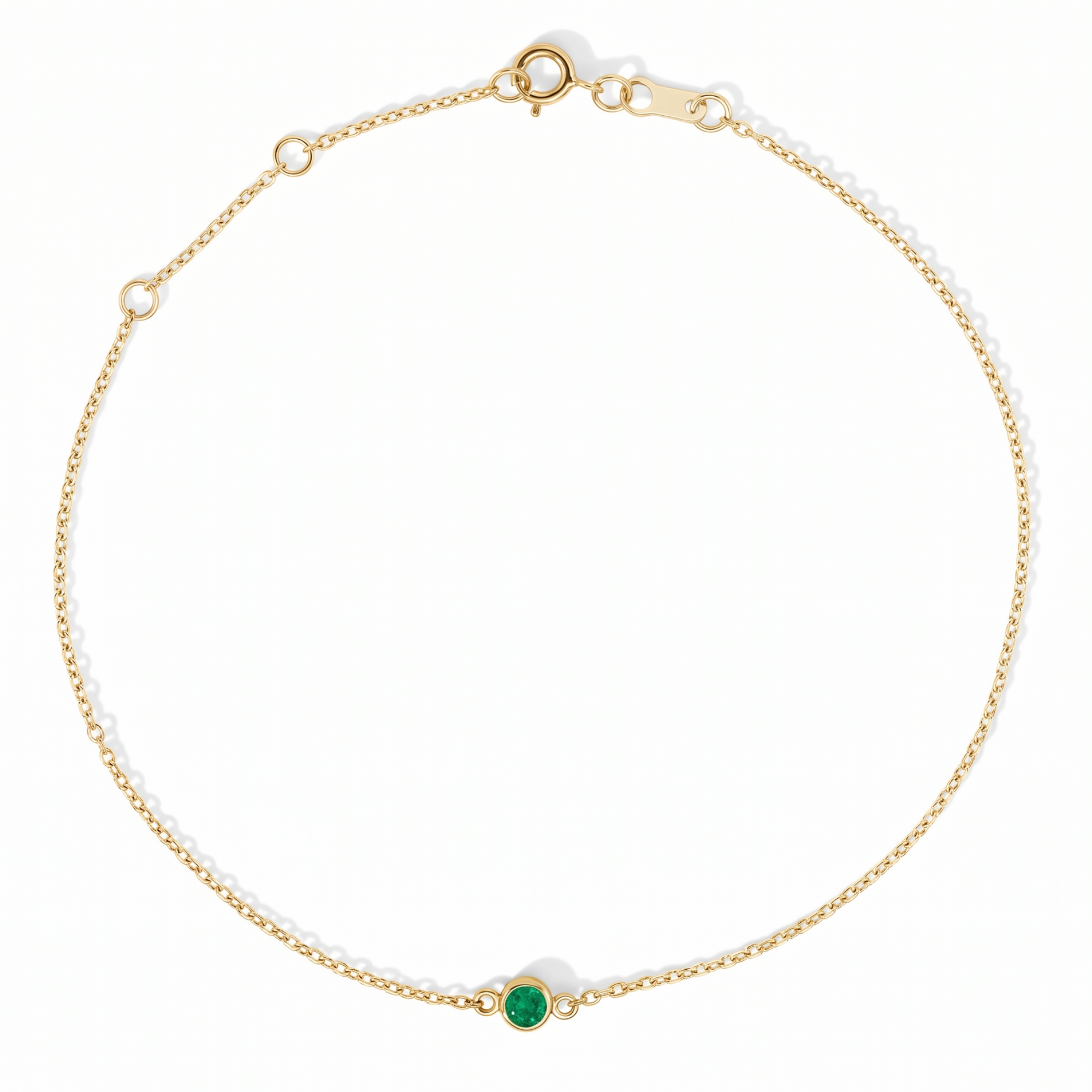 The Sol Bracelet | Lab-Grown Emerald | Cable Chain