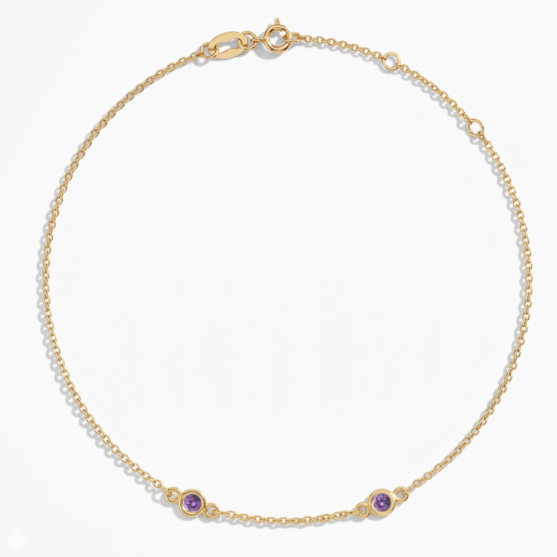 The Two Station Bracelet | Cable Chain