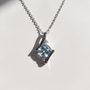 Bypass Aquamarine Pendant Necklace | Sterling Silver