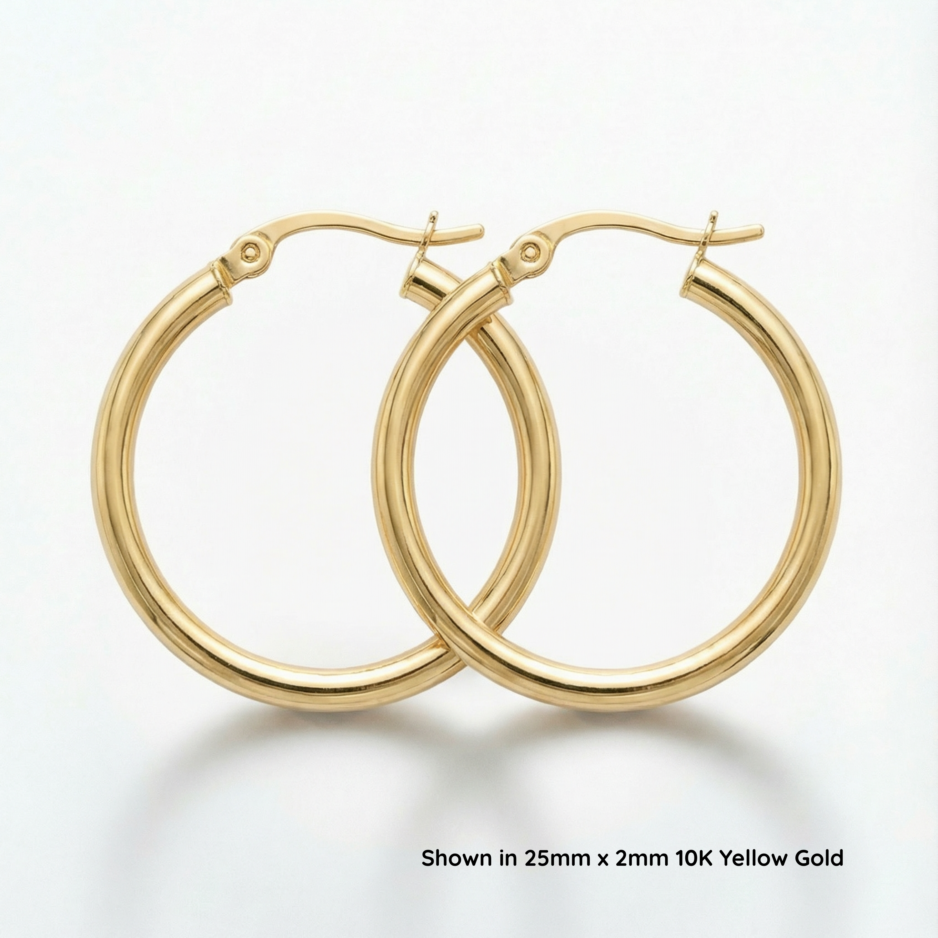 Statement Gold Hoop Earrings | 10K White & Yellow Gold