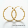 Statement Gold Hoop Earrings | 10K White & Yellow Gold
