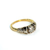 Art Deco Triangular Two-Tone Diamond Ring .35 ct