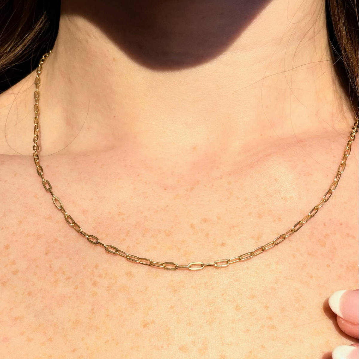 Small Paperclip Chain | 10K Yellow Gold