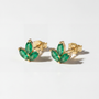 The Petal Studs | Natural Emerald