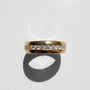 Channel Set Half Eternity Men's Band | Round Brilliant Cut