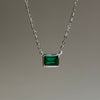 East-West Emerald Pendant