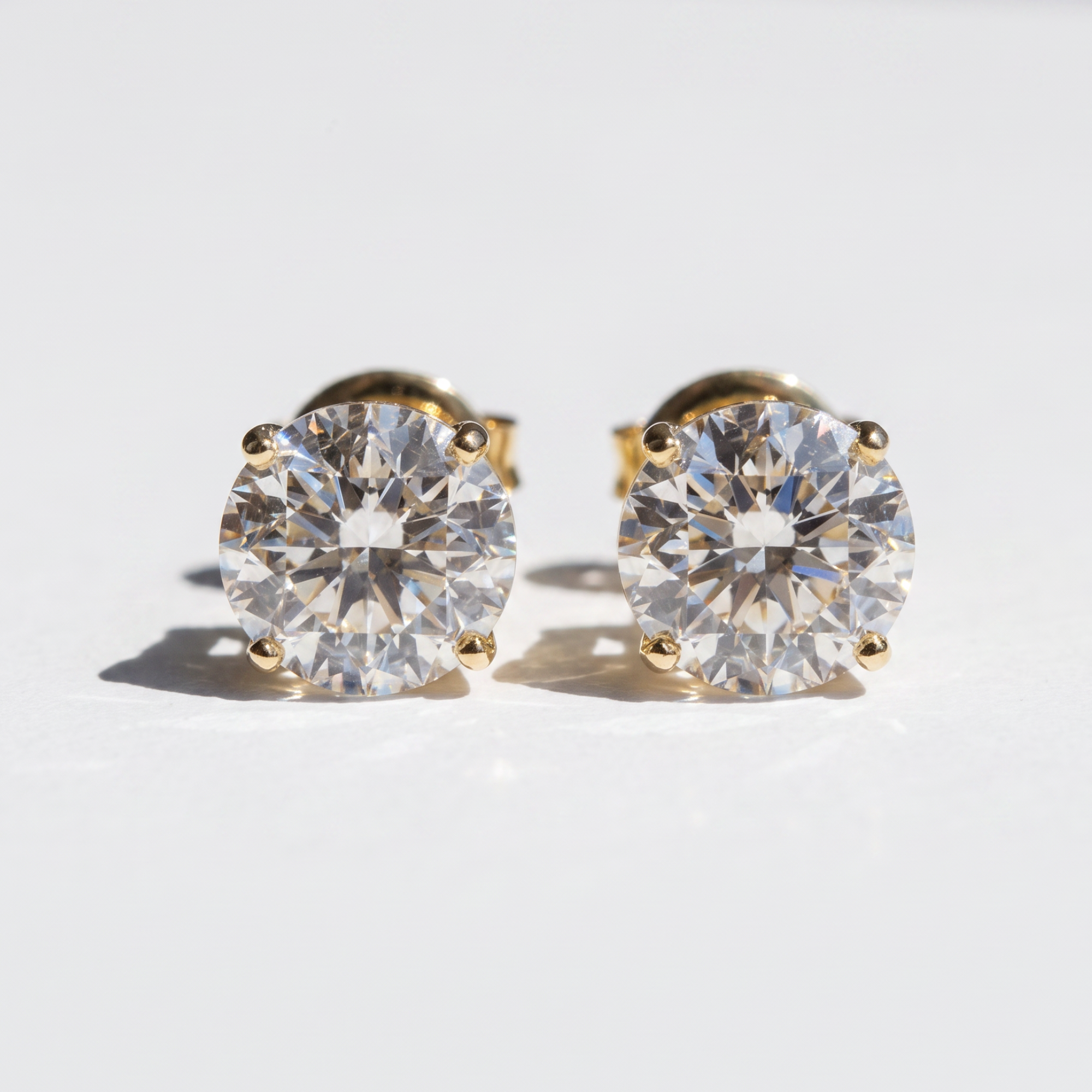 2.04 CTW Lab-Grown Diamond Studs | 14K Yellow Gold | IGI Certified