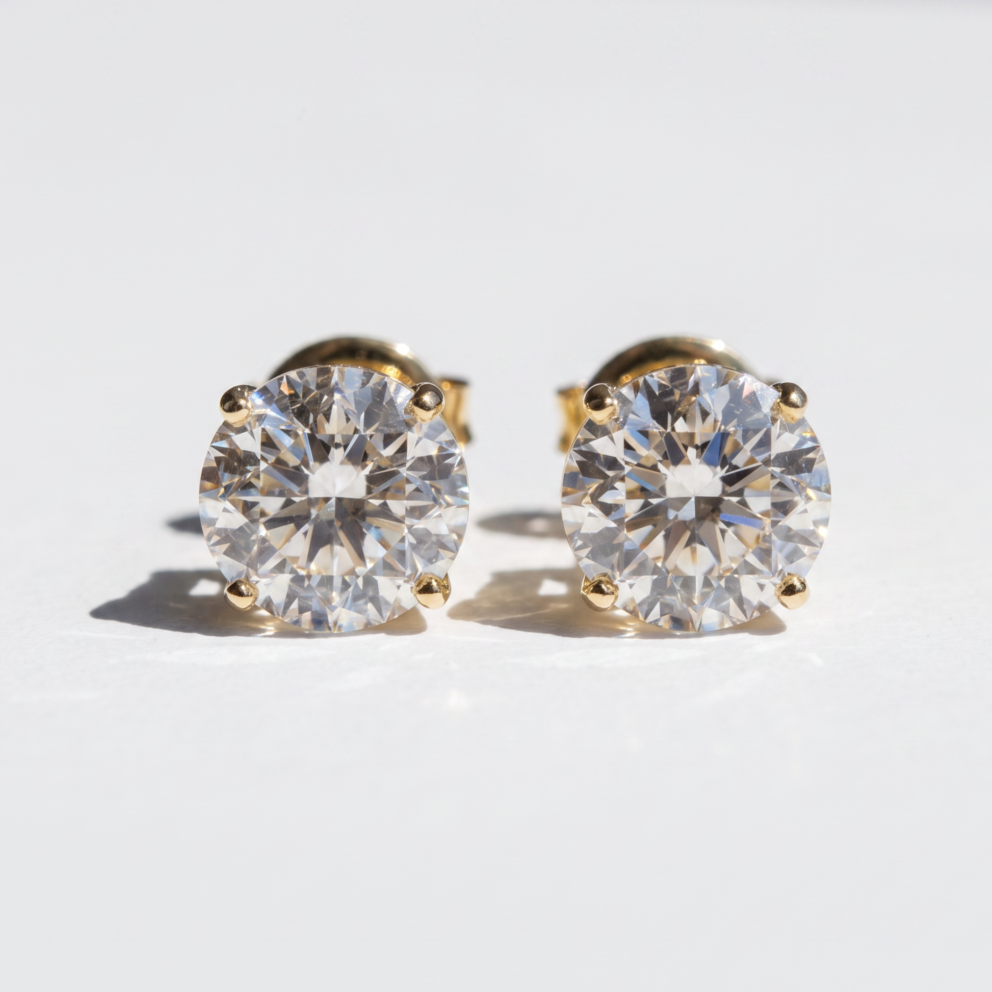 2.04 CTW Lab-Grown Diamond Studs | 14K Yellow Gold | IGI Certified