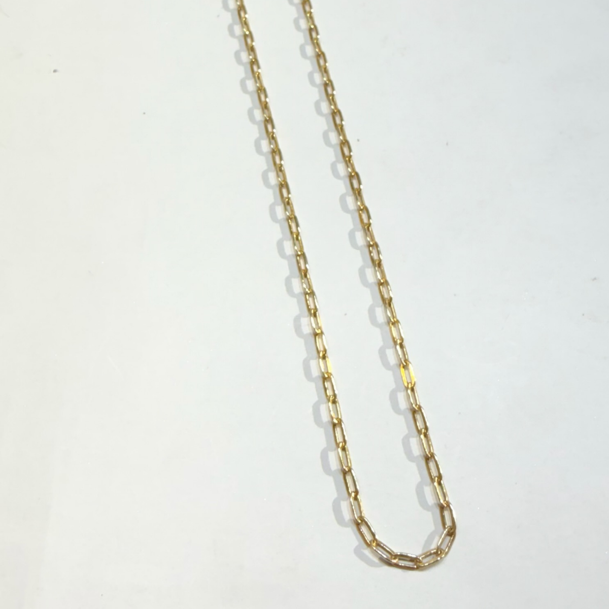 Small Paperclip Chain | 10K Yellow Gold
