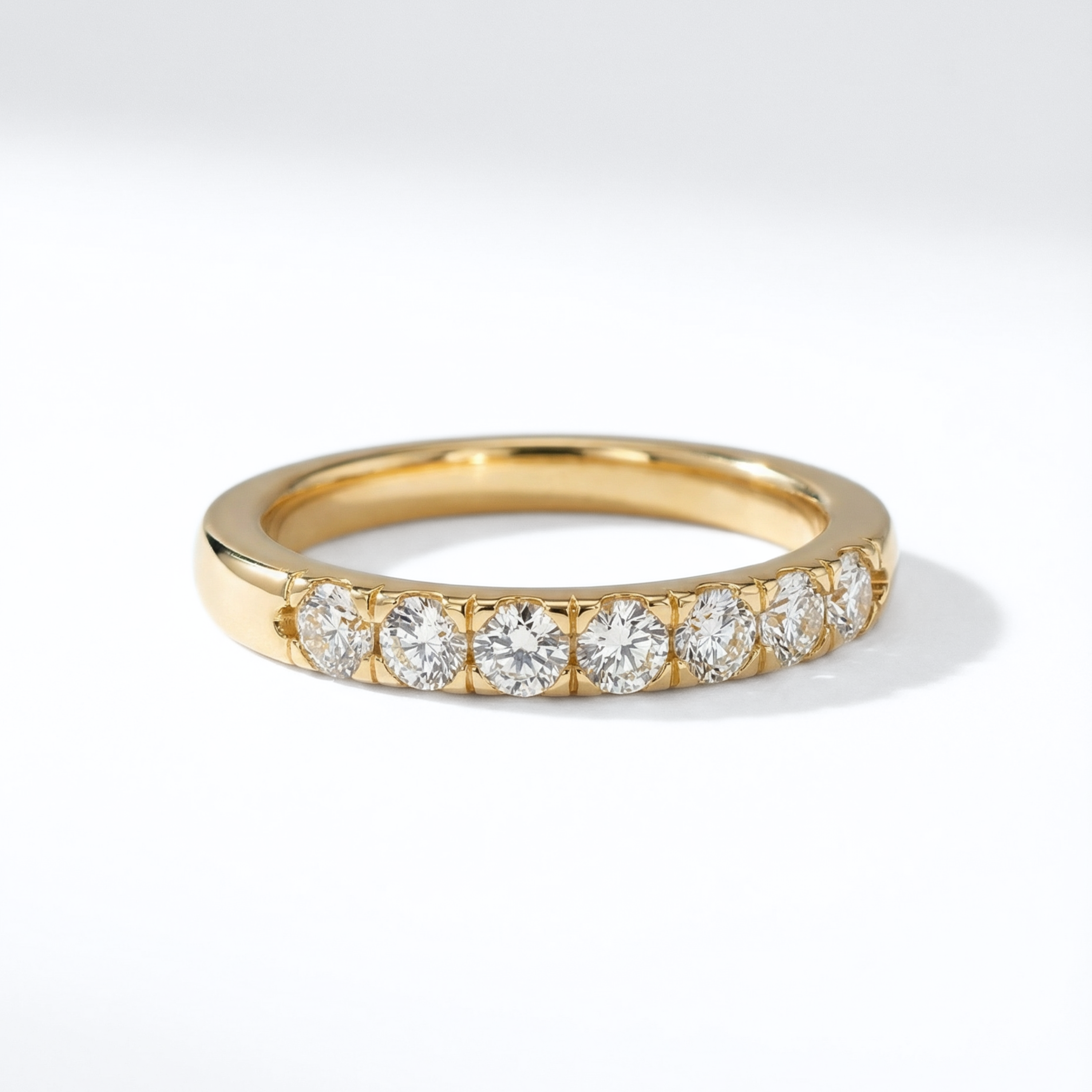 0.50 CTW Natural Diamond Seven Stone Band | 10K Yellow Gold